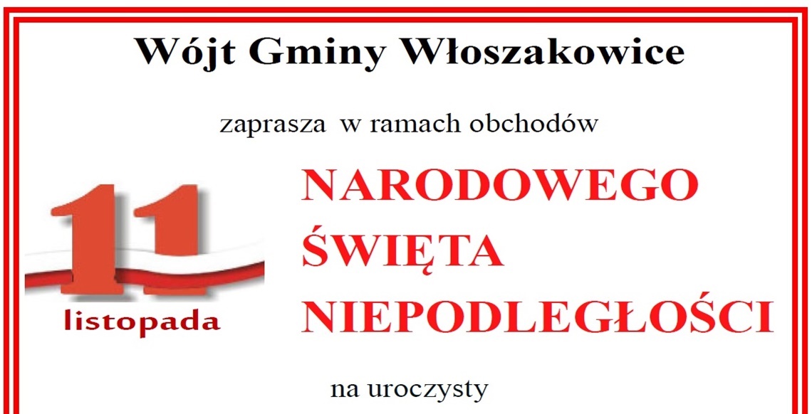 11 Listopada - Zaproszenie na uroczystości