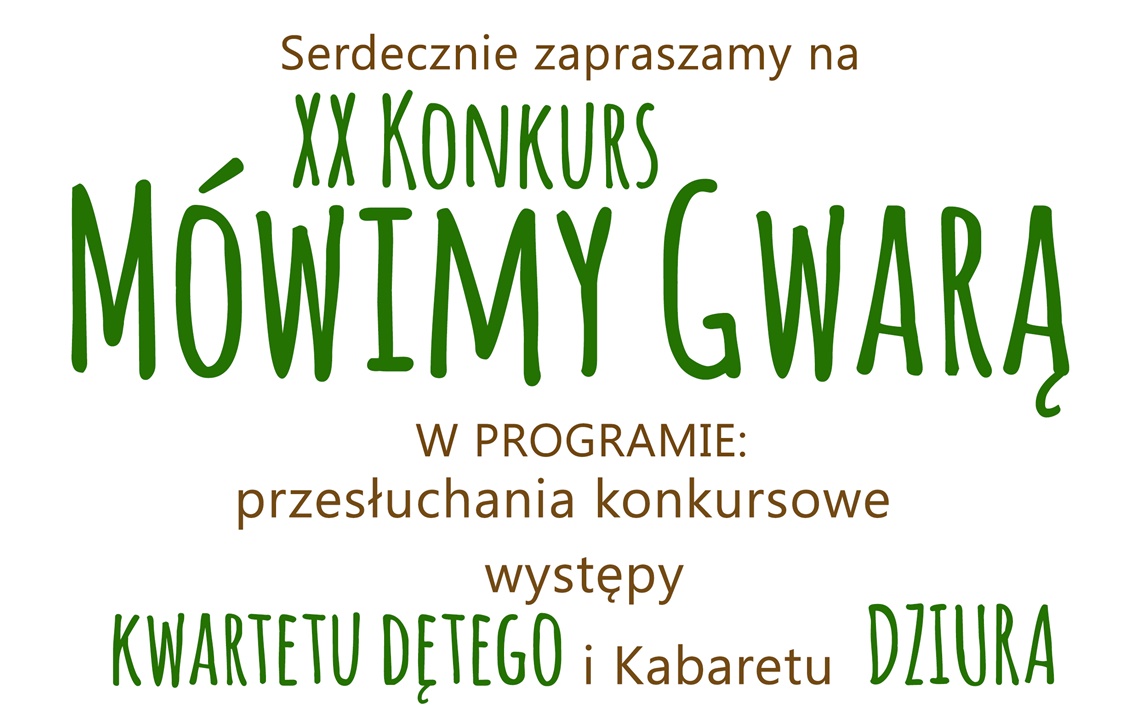 Mówimy Gwarą 2016 - zaproszenie 