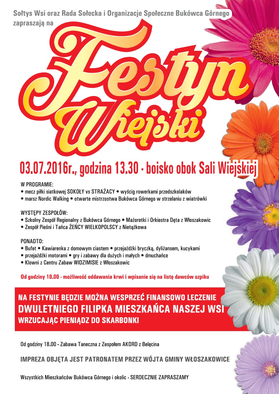 Festyn Wiejski 2016 - zaproszenie