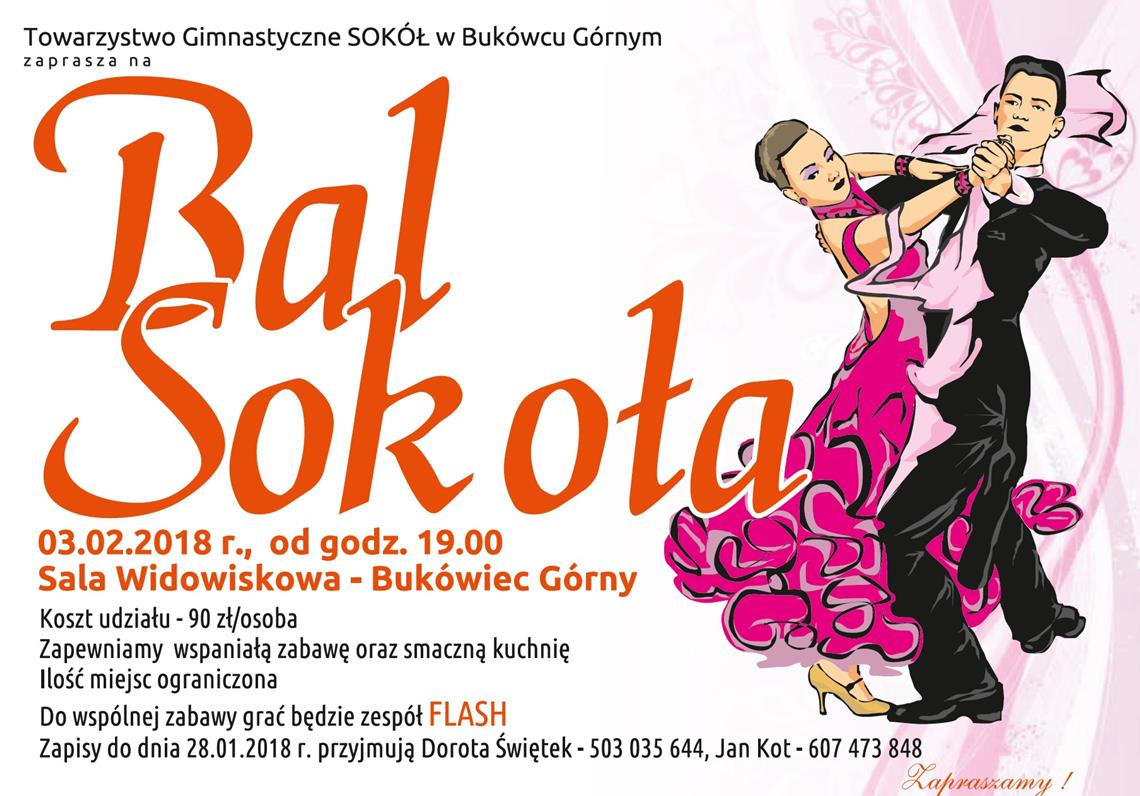 Bal Sokoła 2018 - zaproszenie