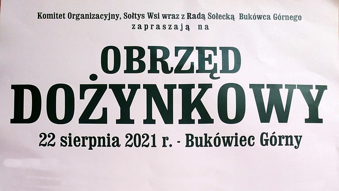 Dożynki 2021 - informacja